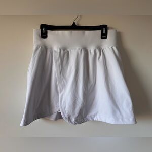 90 Degree White High-Waisted Athletic Tennis Skort with Built-In Shorts Size L